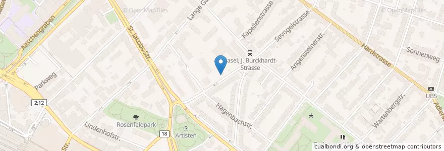 Mapa de ubicacion de Kompostplatz Seevogelstrasse en Svizzera, Basilea Città, Basel.