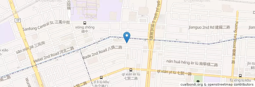 Mapa de ubicacion de 顽固老爹陽春麵 en 臺灣, 高雄市, 三民區.