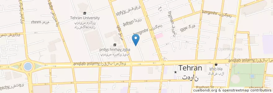 Mapa de ubicacion de کافه هنر en Иран, Тегеран, شهرستان تهران, Тегеран, بخش مرکزی شهرستان تهران.