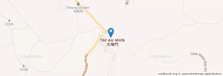 Mapa de ubicacion de 大坳門公廁 Tai Au Mun Public Toilet en China, Provincia De Cantón, Hong Kong, Nuevos Territorios, 西貢區 Sai Kung District.