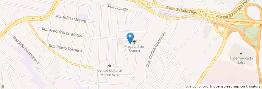 Mapa de ubicacion de CEI Indir Monte Azul en برزیل, منطقه جنوب شرقی برزیل, سائوپائولو, Região Geográfica Intermediária De São Paulo, Região Metropolitana De São Paulo, Região Imediata De São Paulo, سائوپائولو.