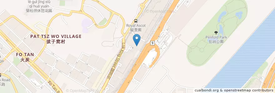 Mapa de ubicacion de 潮莊 Chiu Chong en 中国, 広東省, 香港, 新界, 沙田區 Sha Tin District.