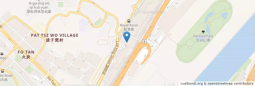 Mapa de ubicacion de 大快活 Fairwood en China, Cantão, Hong Kong, Novos Territórios, 沙田區 Sha Tin District.