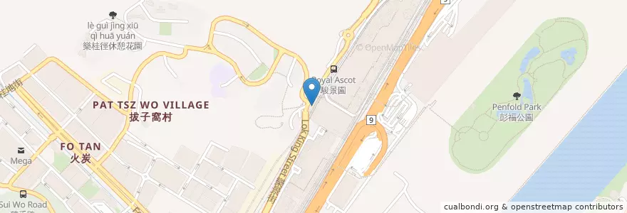 Mapa de ubicacion de 別府拉麵 en 中国, 广东省, 香港, 新界, 沙田區.