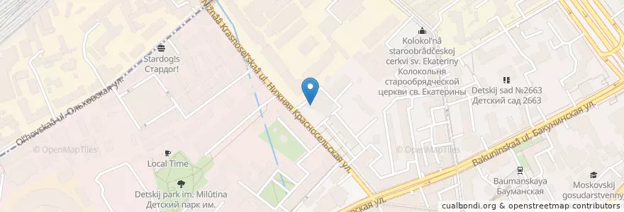 Mapa de ubicacion de Prime en Rusland, Centraal Federaal District, Moskou, Центральный Административный Округ, Басманный Район.