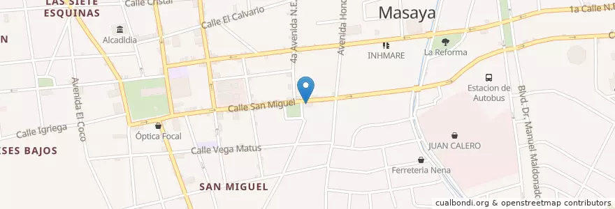 Mapa de ubicacion de Iglesia San Miguel en Nicaragua, Masaya, Masaya (Municipio).