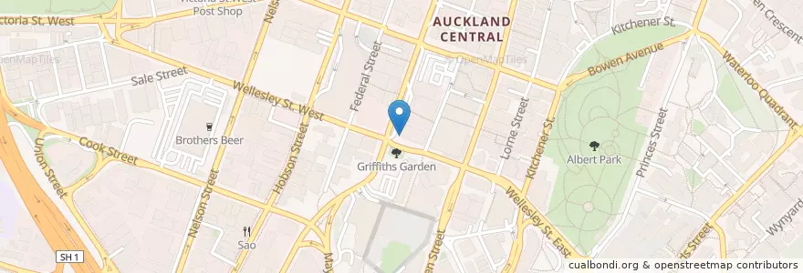 Mapa de ubicacion de Little Mexico Tequila Bar en Новая Зеландия, Auckland, Waitematā.