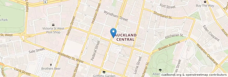 Mapa de ubicacion de Rio Cafe en ニュージーランド, オークランド, Waitematā.