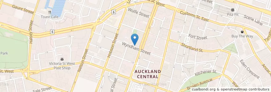 Mapa de ubicacion de Unichem en Nouvelle-Zélande, Auckland, Waitematā.