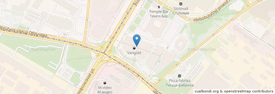 Mapa de ubicacion de Синема Парк на Калужской en Russie, District Fédéral Central, Moscou, Юго-Западный Административный Округ, Район Черёмушки.