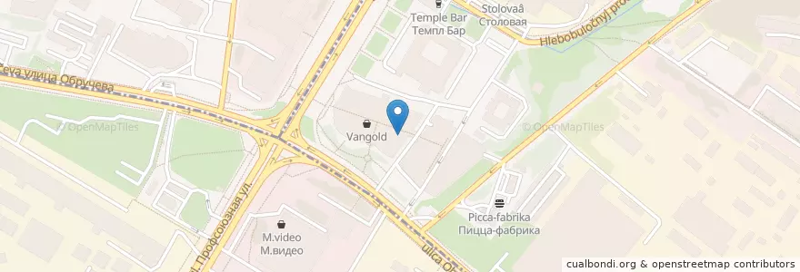 Mapa de ubicacion de 36.6 en Russie, District Fédéral Central, Moscou, Юго-Западный Административный Округ, Район Черёмушки.