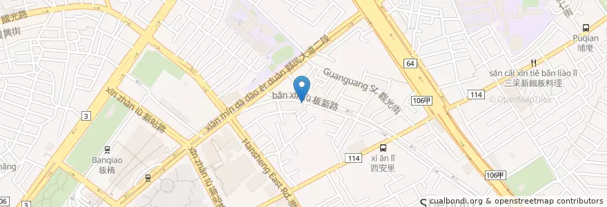 Mapa de ubicacion de 中租租車-新北板橋站 en 臺灣, 新北市, 板橋區.