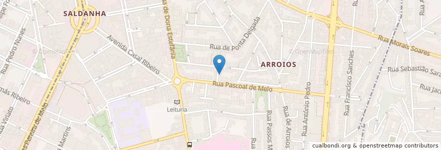 Mapa de ubicacion de Amor de Mãe en ポルトガル, Área Metropolitana De Lisboa, Lisboa, Grande Lisboa, リスボン, Arroios.
