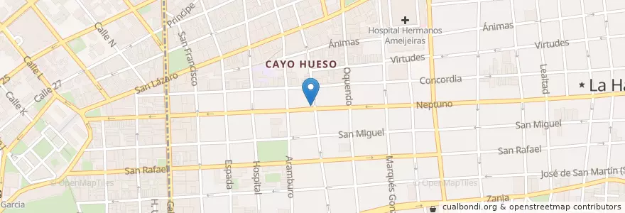 Mapa de ubicacion de Casa Xioma en Cuba, La Habana, Centro Habana.