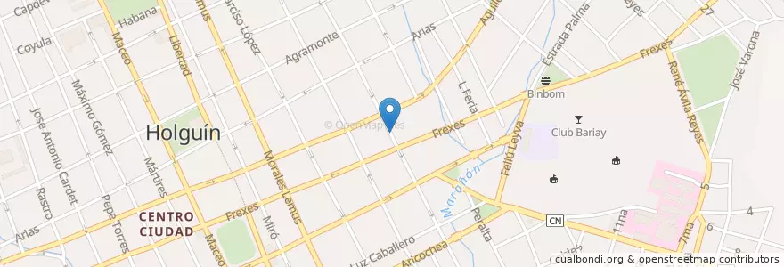 Mapa de ubicacion de La Parrillada de la Musica en 쿠바, Holguín, Holguín.