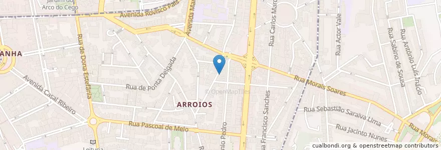 Mapa de ubicacion de Clínica de Reabilitação Oral Luís Rebelo en Portekiz, Área Metropolitana De Lisboa, Lisboa, Grande Lisboa, Lizbon, Arroios.