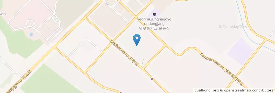 Mapa de ubicacion de 커피빈 en كوريا الجنوبية, 경기도, 수원시, 영통구.