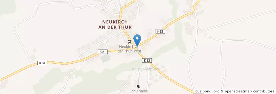 Mapa de ubicacion de Restaurant Sonne en Suíça, Thurgau, Bezirk Weinfelden, Kradolf-Schönenberg.