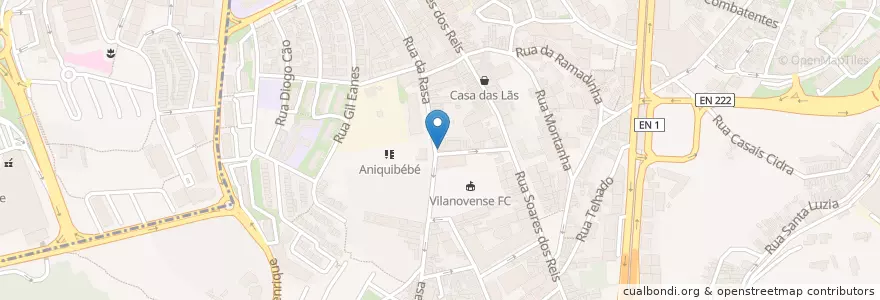 Mapa de ubicacion de Café Aline en ポルトガル, ノルテ, Área Metropolitana Do Porto, Porto, Vila Nova De Gaia, Mafamude E Vilar Do Paraíso.
