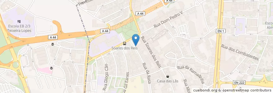 Mapa de ubicacion de Susan's Caffe en پرتغال, Norte, Área Metropolitana Do Porto, Porto, Vila Nova De Gaia, Mafamude E Vilar Do Paraíso.