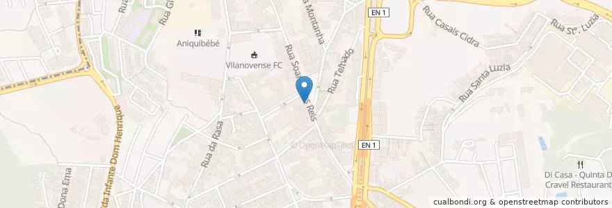 Mapa de ubicacion de Café Cubo Doce en 葡萄牙, 北部大區, Área Metropolitana Do Porto, Porto, Vila Nova De Gaia, Mafamude E Vilar Do Paraíso.