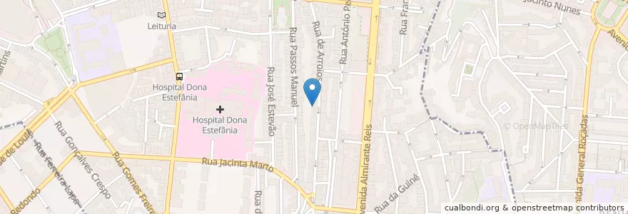 Mapa de ubicacion de Snack Bar Nepali en Portugal, Área Metropolitana De Lisboa, Lisboa, Grande Lisboa, Lisboa, Arroios.