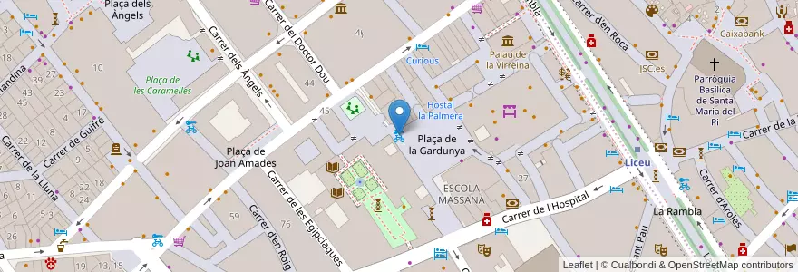 Mapa de ubicacion de 480 - (PK) Carrer dels Floristes de la Rambla 8 en Sepanyol, Catalunya, Barcelona, Barcelonès, Barcelona.