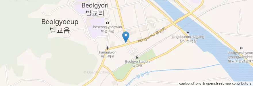 Mapa de ubicacion de 벌교사랑치과 en 대한민국, 전라남도, 보성군.