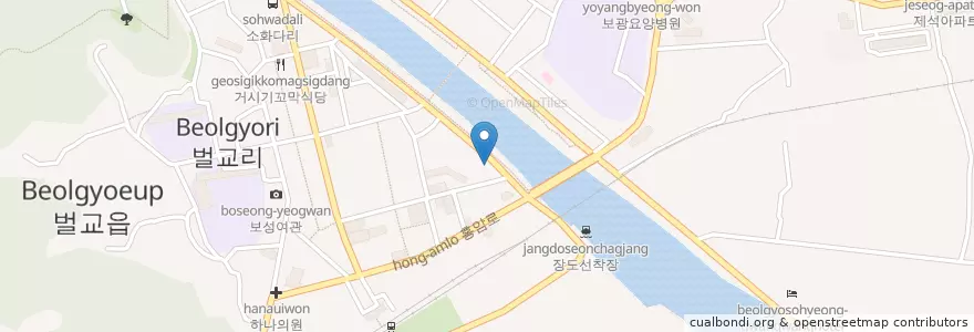 Mapa de ubicacion de 카페&도루강 en 대한민국, 전라남도, 보성군.