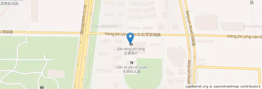 Mapa de ubicacion de 交通银行 en Çin, Pekin, Hebei, 朝阳区 / Chaoyang.