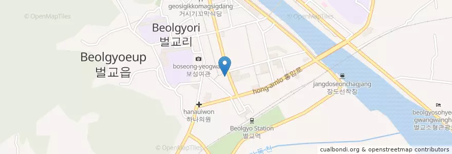 Mapa de ubicacion de 피자스쿨 en 대한민국, 전라남도, 보성군.