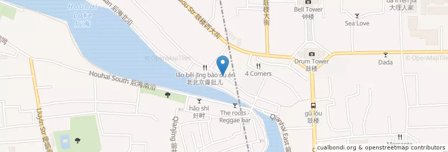 Mapa de ubicacion de 老北京爆肚儿 en China, Peking, Hebei, 西城区, 东城区.