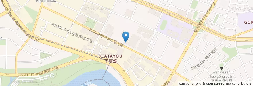 Mapa de ubicacion de やよい軒 en تایوان, 新北市, تایپه, 內湖區.