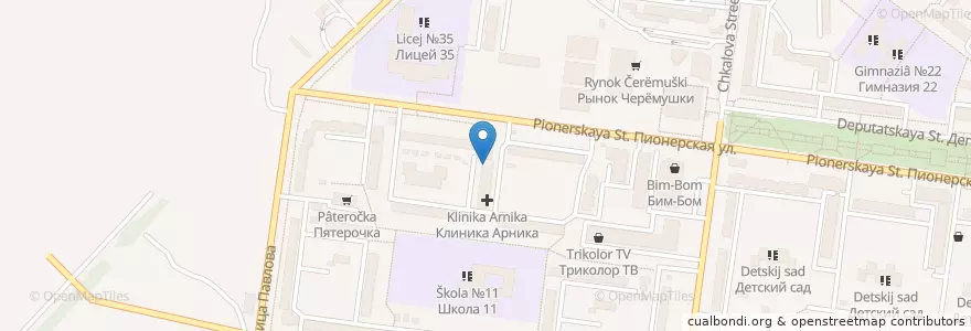 Mapa de ubicacion de Клиника доктора Жарова en روسيا, منطقة فيدرالية جنوبية, منطقة كراسنودار, Адыгея, Городской Округ Майкоп.