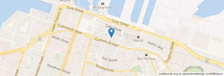 Mapa de ubicacion de Cafe Hanoi en 新西兰, Auckland, Waitematā.