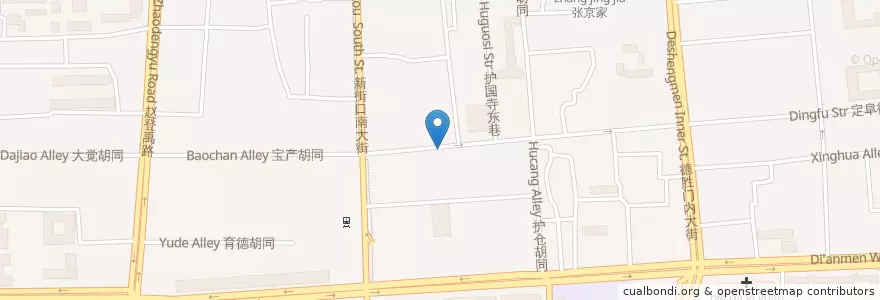 Mapa de ubicacion de 人民剧场 en China, Peking, Hebei, 西城区.