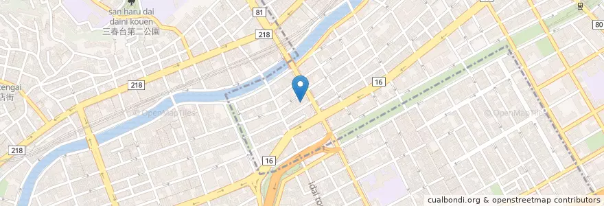 Mapa de ubicacion de かっ飛ばせ和田 en ژاپن, 神奈川県, 横浜市.