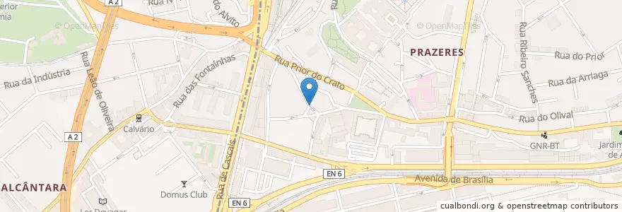 Mapa de ubicacion de Grelhados de Alcântra en پرتغال, Área Metropolitana De Lisboa, Lisboa, Grande Lisboa, لیسبون, Estrela.