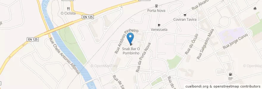 Mapa de ubicacion de Snak Bar O Pombinho en Portugal, Algarve, Algarve, Faro, Tavira, Tavira.