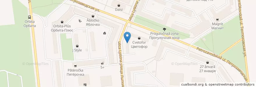 Mapa de ubicacion de МИЛАНО en Russie, District Fédéral Du Nord-Ouest, République Des Komis, Городской Округ Сыктывкар.
