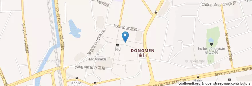 Mapa de ubicacion de McDonald's en 中国, 広東省, 深セン市, 羅湖区, 东门街道.