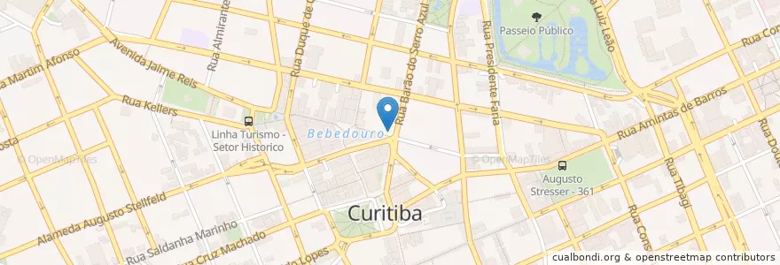 Mapa de ubicacion de Pastelaria Chimas en Бразилия, Южный Регион, Парана, Região Geográfica Intermediária De Curitiba, Região Metropolitana De Curitiba, Microrregião De Curitiba, Куритиба.