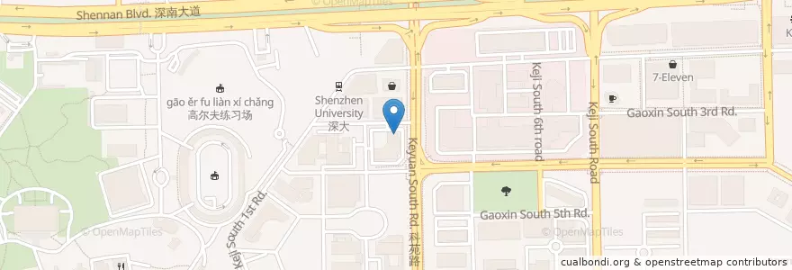 Mapa de ubicacion de 肯德基 en 중국, 광둥성, 선전시, 南山区, 粤海街道.