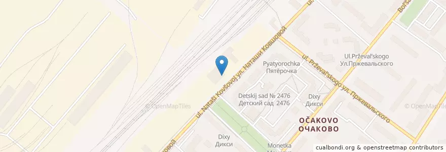 Mapa de ubicacion de Корона en ロシア, 中央連邦管区, モスクワ, Западный Административный Округ, Район Очаково-Матвеевское.