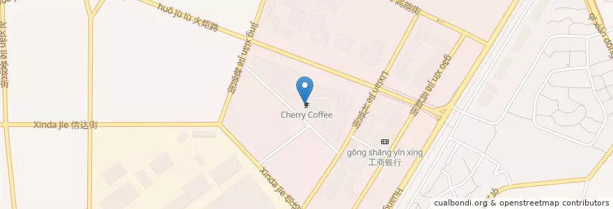 Mapa de ubicacion de Cherry Coffee en Çin, Liaoning, 大连市, 甘井子区.