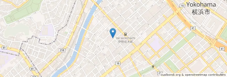 Mapa de ubicacion de 串の市 en 일본, 가나가와현, 요코하마시, 中区.