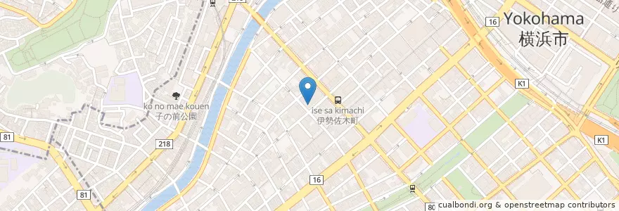 Mapa de ubicacion de Mon cheri en 日本, 神奈川県, 横浜市, 中区.