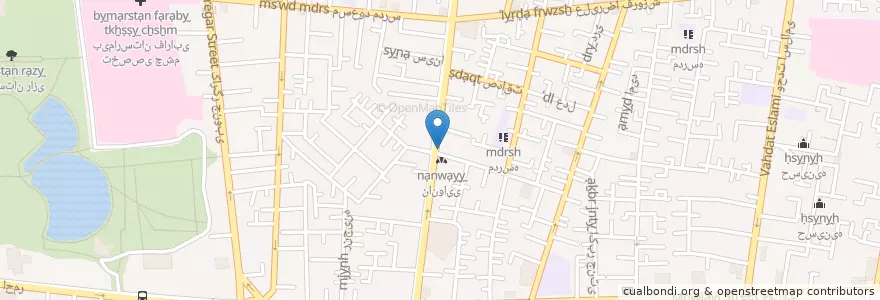 Mapa de ubicacion de اداره پست en Iran, Téhéran, شهرستان تهران, Téhéran, بخش مرکزی شهرستان تهران.