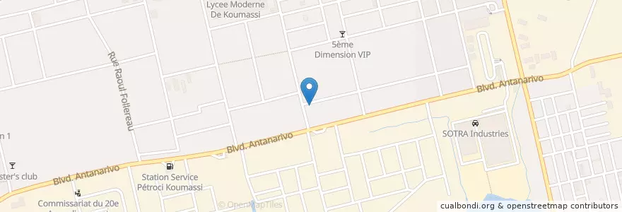 Mapa de ubicacion de Depot Akesse en Costa D'Avorio, Abidjan, Koumassi.