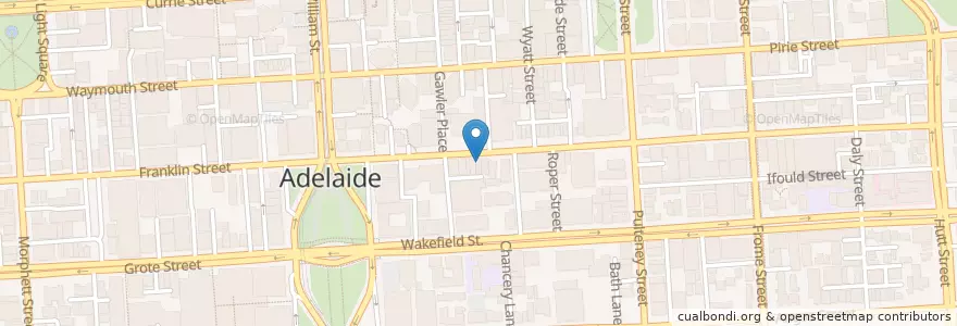 Mapa de ubicacion de Mylk Bar en オーストラリア, 南オーストラリア, Adelaide, Adelaide City Council.